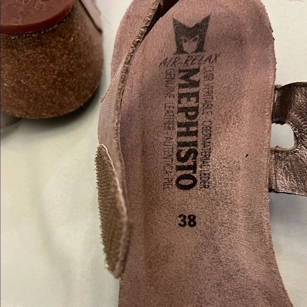 Mephisto Tan Leather Sandals size 38 - Picture 7 of 8